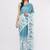 Blue pure linen dyed saree with blouse
