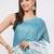 Blue pure linen dyed saree with blouse
