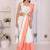 Off white linen solid saree with blouse