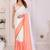 Off white linen solid saree with blouse