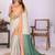 Multicolor linen striped saree with blouse