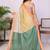 Multicolor linen striped saree with blouse