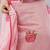 Pink linen printed saree with blouse