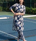 Women Floral Printed Regular Kurta with Trousers