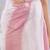 Pink linen printed saree with blouse