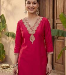 Women Ethnic Motifs Regular Liva Kurta with Trousers
