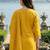 Yellow Embroidered Straight Kurta Trousers Dupatta Set