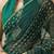 Green pure georgette printed saree with blouse