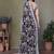 Black chiffon printed saree with blouse