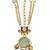 green  color women gold-toned kashmiri pearl & stone-studded ethnic wrist watch