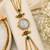 multicolor  color women gold-toned kashmiri pearl & stone-studded ethnic wrist watch