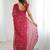 Maroon pure georgette printed saree with blouse