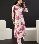 Women Floral Printed Regular Kurta with Trousers