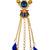 blue  color women gold-toned kashmiri pearl & stone-studded ethnic wrist watch