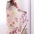 Off white pure georgette printed saree with blouse
