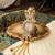 gold  color women gold-toned kashmiri pearl & stone-studded ethnic wrist watch