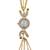 gold  color women gold-toned kashmiri pearl & stone-studded ethnic wrist watch