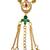 green  color women gold-toned kashmiri pearl & stone-studded ethnic wrist watch