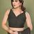Olive pure georgette printed saree with blouse