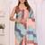 Multicolor linen striped saree with blouse