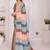 Multicolor linen striped saree with blouse