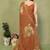 Brown pure georgette printed saree with blouse