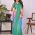 Multicolor linen printed saree with blouse