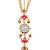 pink  color women gold-toned kashmiri pearl & stone-studded ethnic wrist watch