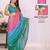 Multicolor linen printed saree with blouse
