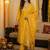 Yellow Embroidered Straight Kurta Trousers Dupatta Set