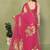 Pink pure georgette printed saree with blouse