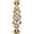 blue  color women gold-toned kashmiri pearl & stone-studded ethnic wrist watch