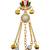 multicolor  color women gold-toned kashmiri pearl & stone-studded ethnic wrist watch