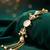 multicolor  color women gold-toned kashmiri pearl & stone-studded ethnic wrist watch