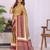 Gold linen  saree with blouse