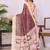 Maroon linen printed saree with blouse