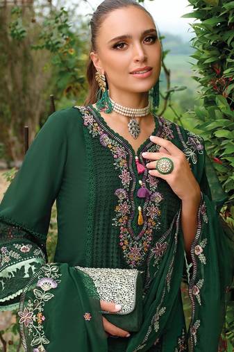Adults-Women Woven Design Embroidered Kurta with Trousers & Dupatta
