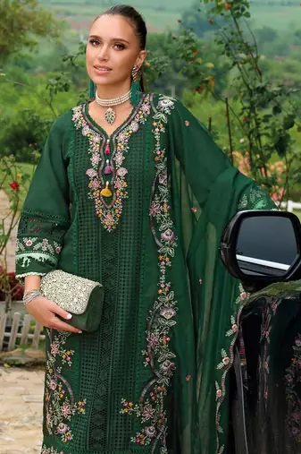 Adults-Women Woven Design Embroidered Kurta with Trousers & Dupatta