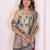 Black linen printed saree with blouse