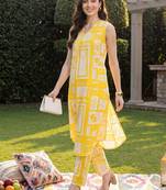 Women Printed Regular Pure Cotton Kurta with Trousers