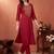 Women Ethnic Motifs Embroidered Regular Pure Cotton Kurta with Trousers