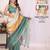 Multicolor linen printed saree with blouse
