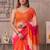 Multicolor linen  saree with blouse