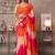 Multicolor linen  saree with blouse