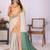 Multicolor linen striped saree with blouse