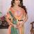Multicolor linen striped saree with blouse