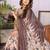 Brown linen  saree with blouse