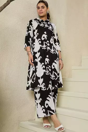 Women Printed Regular Cotton Kurta with Palazzos