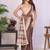 Brown linen  saree with blouse
