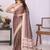 Brown linen  saree with blouse